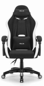 Геймерське крісло Hell's Chair HC-1012 Black White тканина - Зображення 3