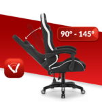 Геймерське крісло Hell's Chair HC-1012 Black White тканина - Зображення 9