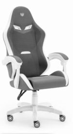 Геймерське крісло Hell's Chair HC-1012 Grey White тканина