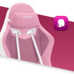 Геймерське крісло Hell's Chair HC-1012 Pink White тканина - Зображення 6