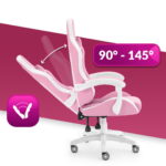 Геймерське крісло Hell's Chair HC-1012 Pink White тканина - Зображення 7