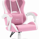 Геймерське крісло Hell's Chair HC-1012 Pink White тканина