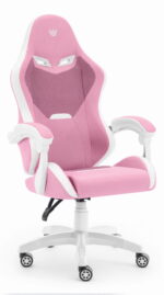 Геймерське крісло Hell's Chair HC-1012 Pink White тканина - Зображення 2