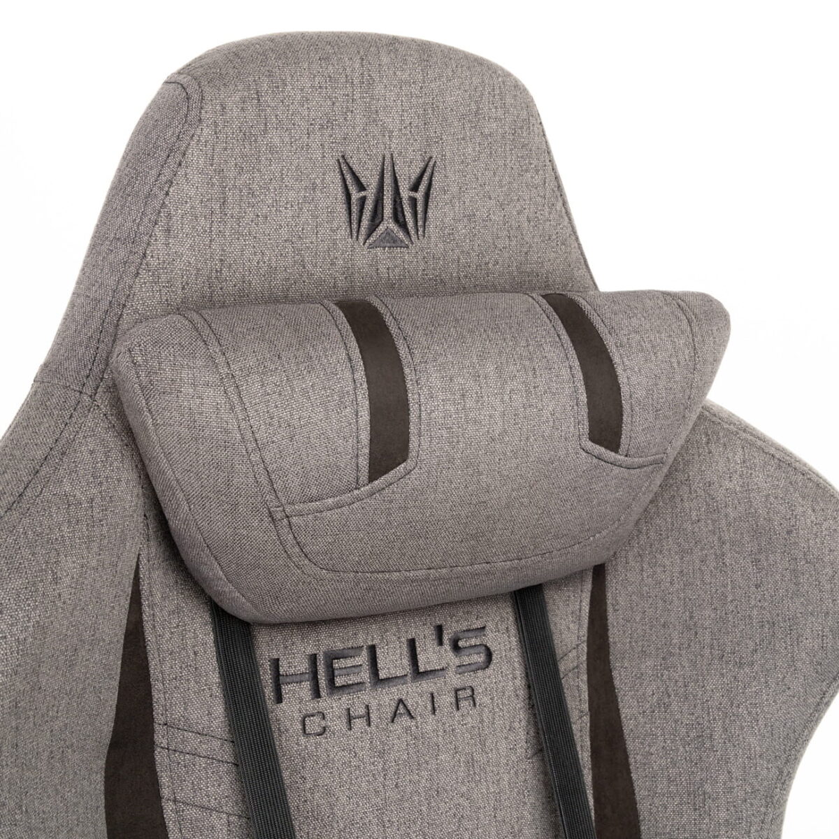 Геймерське крісло Hell's Chair HC-1013 Grey Black тканина - Зображення 6