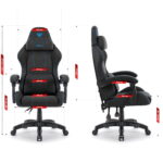 Геймерське крісло Hell's Chair HC-1014 Black Blue тканина - Зображення 7