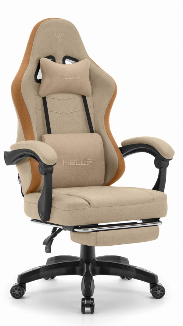 Геймерське крісло Hell's Chair HC-1015 Beige тканина