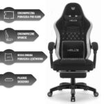 Геймерське крісло Hell's Chair HC-1015 Black Grey тканина - Зображення 8