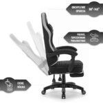 Геймерське крісло Hell's Chair HC-1015 Black Grey тканина - Зображення 10