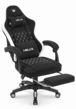 Геймерське крісло Hell's Chair HC-1015 Black White тканина - Зображення 6