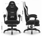 Геймерське крісло Hell's Chair HC-1015 Black White тканина - Зображення 8