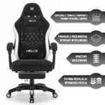 Геймерське крісло Hell's Chair HC-1015 Black White тканина - Зображення 10