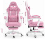 Геймерське крісло Hell's Chair HC-1015 Pink White тканина - Зображення 12