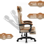 Геймерське крісло Hell's Chair HC-1016 Beige тканина - Зображення 9