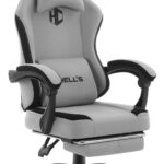 Геймерське крісло Hell's Chair HC-1016 Black White тканина