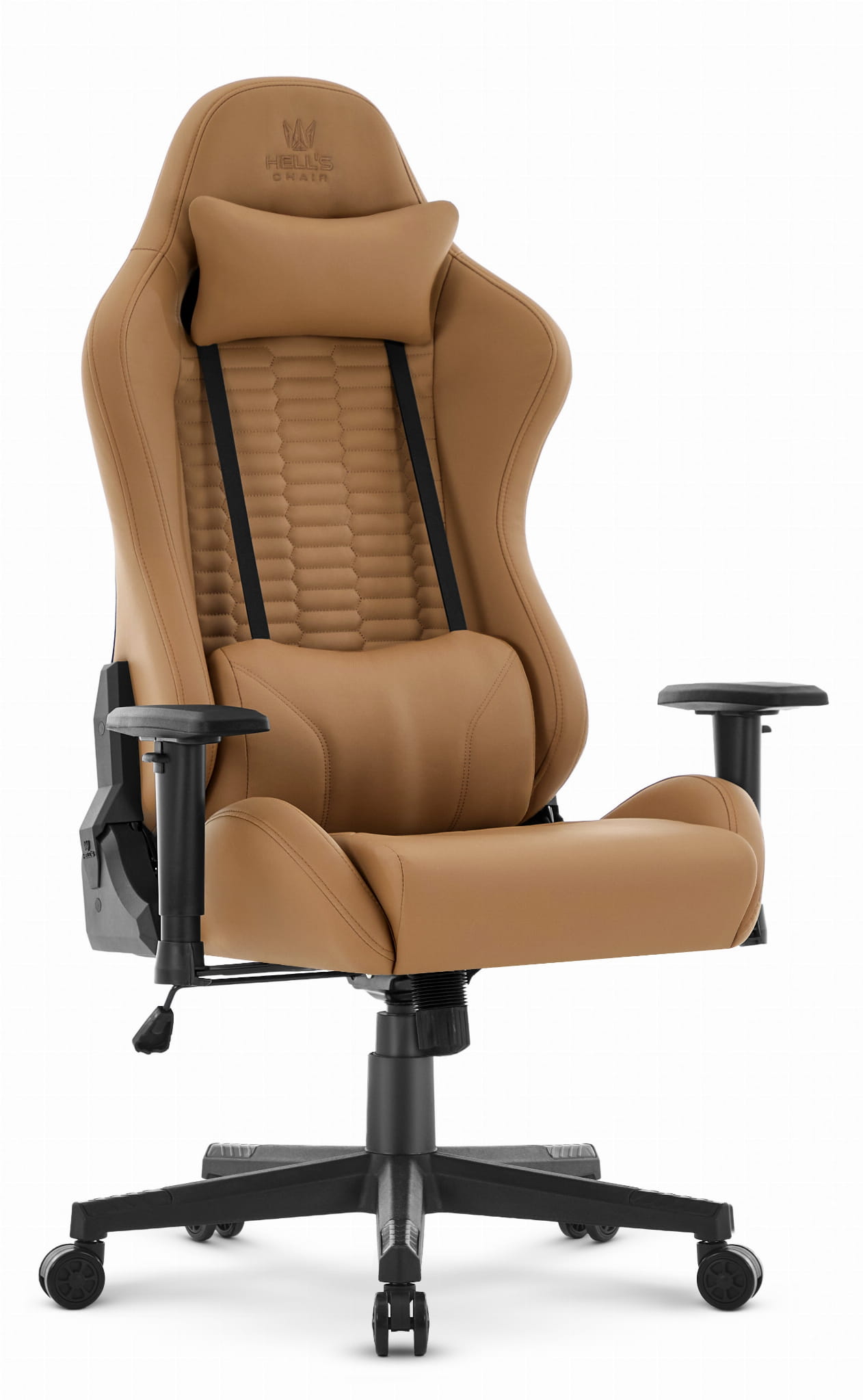 Fotel-gamingowy-Hells-Chair-HC-2000-Brown-Brazowy-Ekoskora-10 Геймерське крісло Hell's Chair HC-2000 Brown екошкіра - Зображення 1