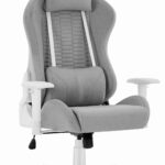 Геймерське крісло Hell's Chair HC-2000 Grey White тканина