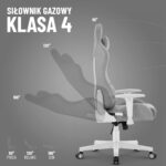 Геймерське крісло Hell's Chair HC-2000 Grey White тканина - Зображення 9