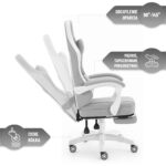 Геймерське крісло Hell's Chair HC-1015 Grey White тканина - Зображення 4