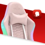 Геймерське крісло тканинне Hell's Chair HC-1000 Pink LED - Зображення 6