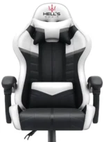 Геймерське крісло екошкіра Hell's Chair HC- 1004 White-Black - Зображення 7