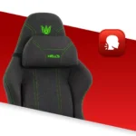 Геймерське крісло Hell's Chair HC-1014 Black Green тканина - Зображення 5