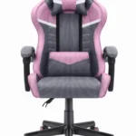 Геймерське крісло тканина Hell's Chair HC- 1004 сіро-рожеве