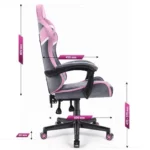 Геймерське крісло тканина Hell's Chair HC- 1004 сіро-рожеве - Зображення 6