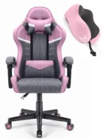 Геймерське крісло тканина Hell's Chair HC- 1004 сіро-рожеве - Зображення 2