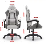 Геймерське крісло тканинне Hell's Chair HC-1000 Grey-Blaсk - Зображення 2