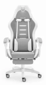 Геймерське крісло Hell's Chair HC-1039 2.0 Grey White тканина - Зображення 2