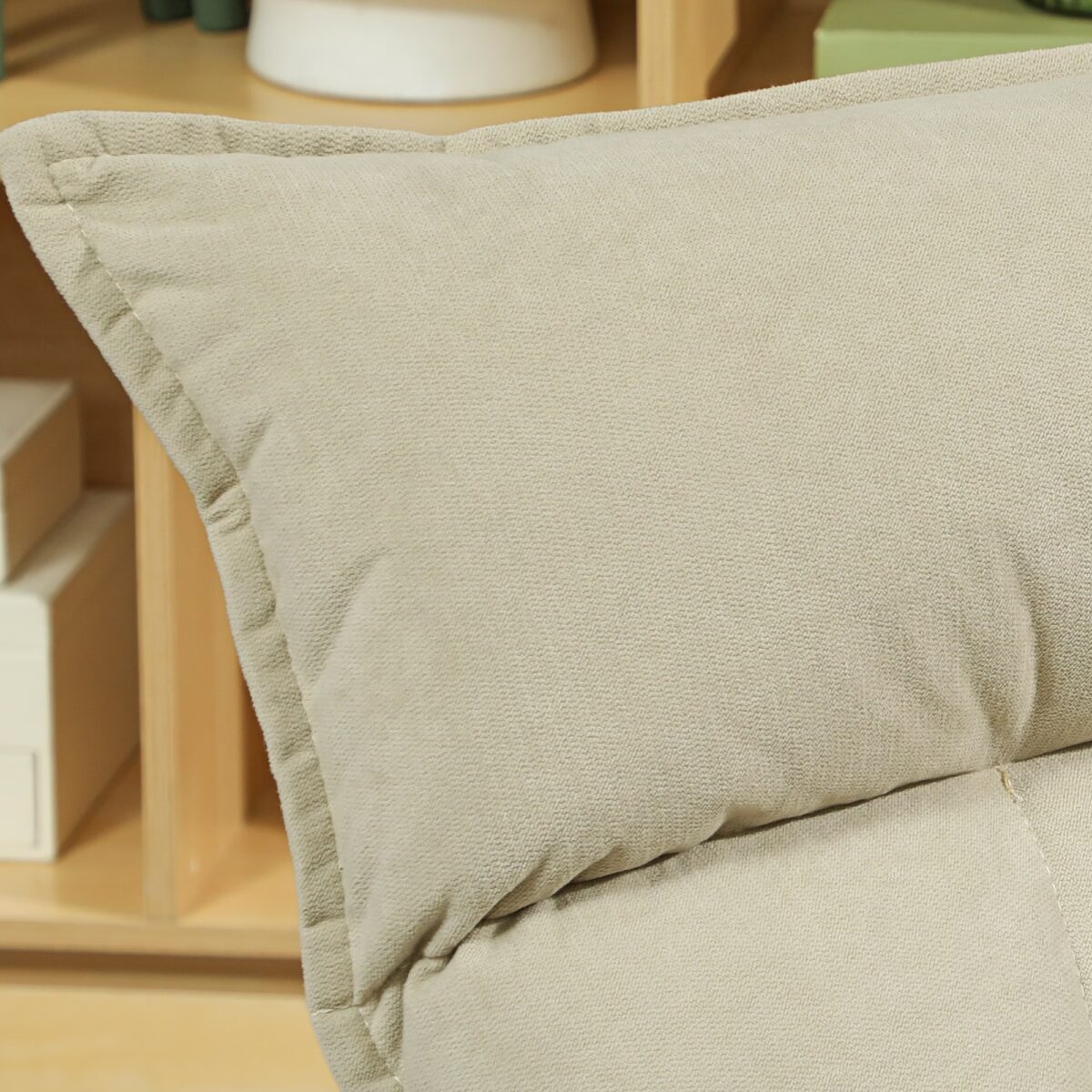 Обертове крісло Homcom 83B-380V00BG бежевого кольору - Зображення 5