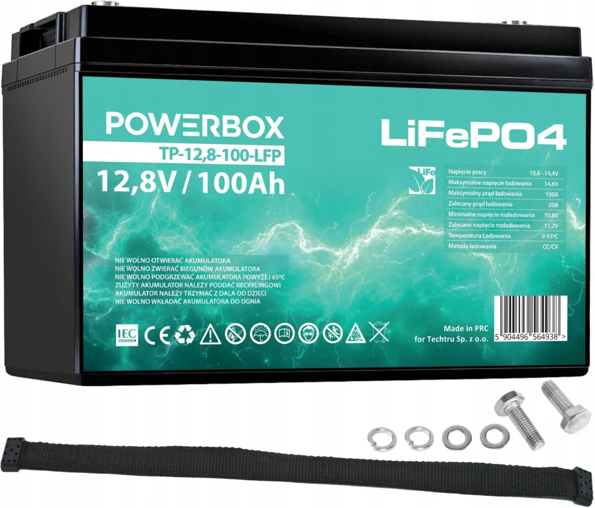 Акумулятор Powerbox TP-12.8-100-LFP 12 В 100 Аг - Зображення 3