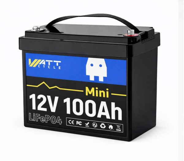 Акумулятор WattCycle Mini LiFePO4 12V 100Ah BT IP65 батарея з BMS 100A