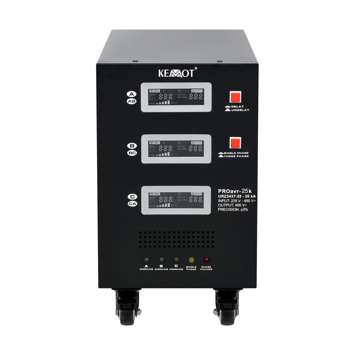 Автоматичний трифазний стабілізатор напруги KEMOT PROavr-25k - Зображення 4
