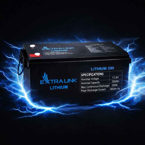 LiFePO4 акумулятор Extralink батарея для ДБЖ або інвертора 12.8V 200Ah