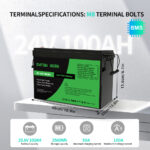 Акумулятор DATOU BOSS 24V 100Ah з BMS, LiFePO4 для сонячних систем, ДБЖ, RV (SP-DT-24V100A-A01-EU) - Зображення 3