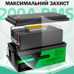 Акумулятор DATOU BOSS 12V 300Ah з BMS, LiFePO4 для сонячних систем, ДБЖ, RV (SP-DT-12V300A-A01-EU) - Зображення 4