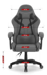 Геймерське крісло Hell's Chair HC-1007 Grey Black - Зображення 5