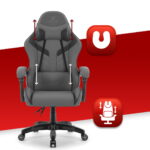 Геймерське крісло Hell's Chair HC-1007 Grey Black - Зображення 6