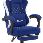 Геймерське крісло Hell's Chair HC-1015 Blue White тканина