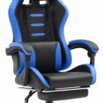 Геймерське крісло Hell's Chair HC-1039 2.0 Blue Black екошкіра
