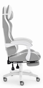 Геймерське крісло Hell's Chair HC-1039 2.0 Grey White дитяче тканина - Зображення 3