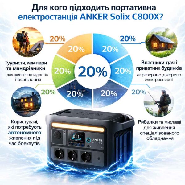 ANKER Solix C800X 1200W 768Wh інфографіка