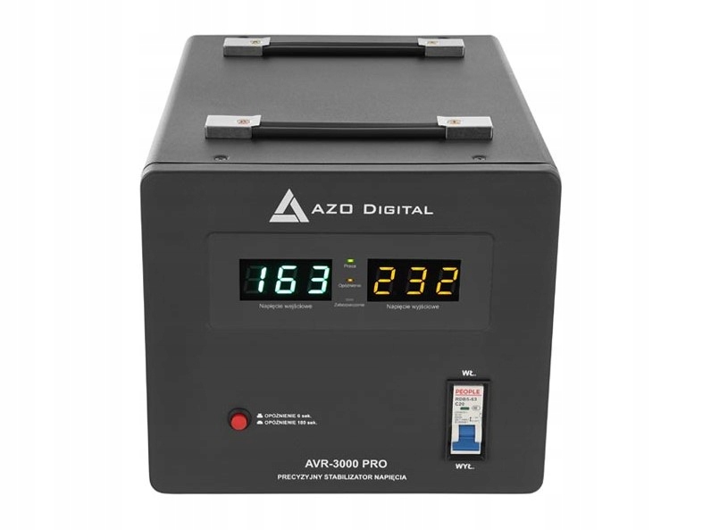 azo-avr-3000-stabilizator-napiecia-3000-va-1800w-czysty-sinus-stan-opakowania-oryginalne-1 Стабілізатор напруги AZO AVR-3000 3000 ВА 1800 Вт, Pure SINUS - Зображення 1
