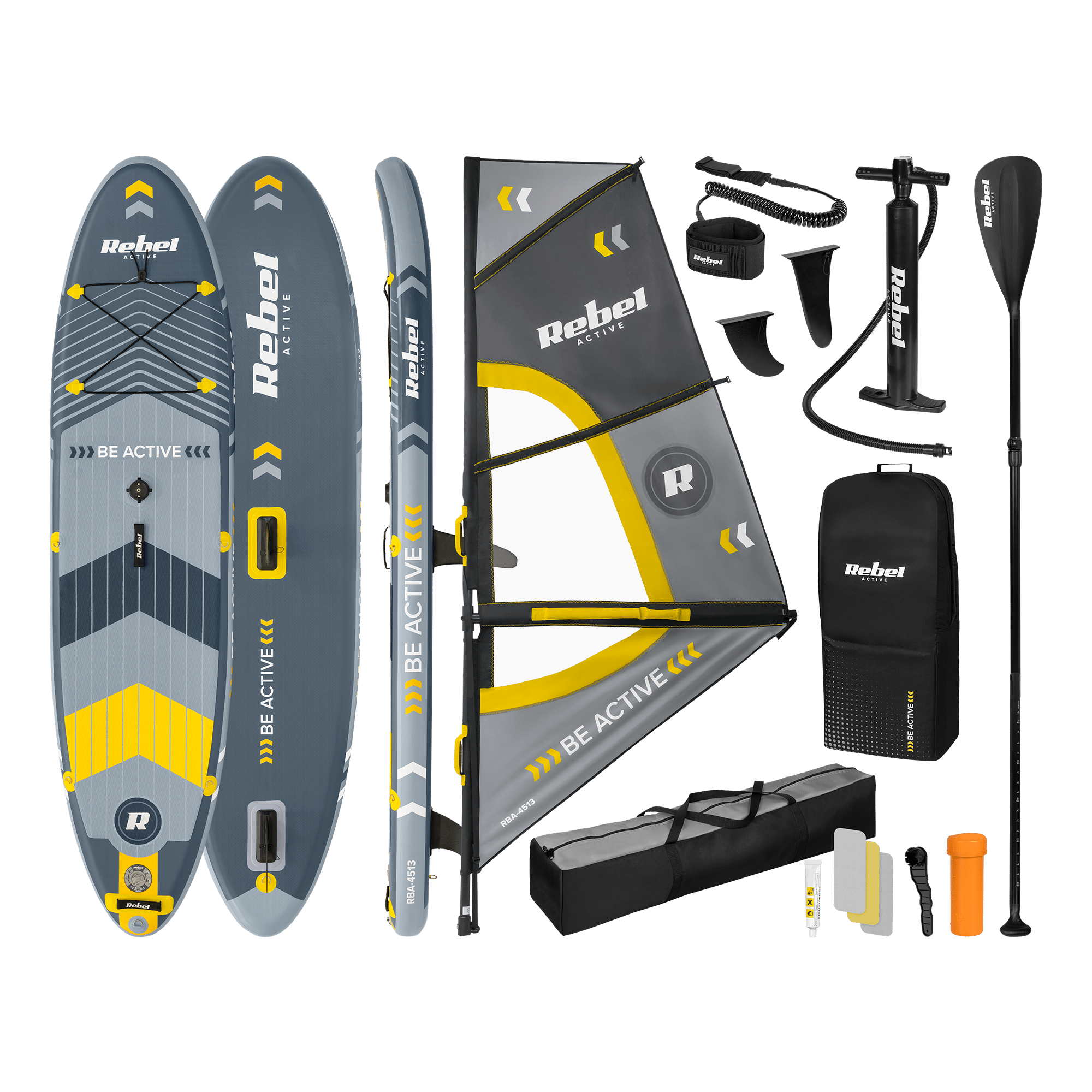 deska-rebel-active-sup-windsurfing-pompowana-zestaw-305x76x15-fdb7dd15241f438fbc49b2fca19fd4b4-02741474 Надувна SUP-дошка Rebel ACTIVE RBA-4513 комплект 305 см - Зображення 1