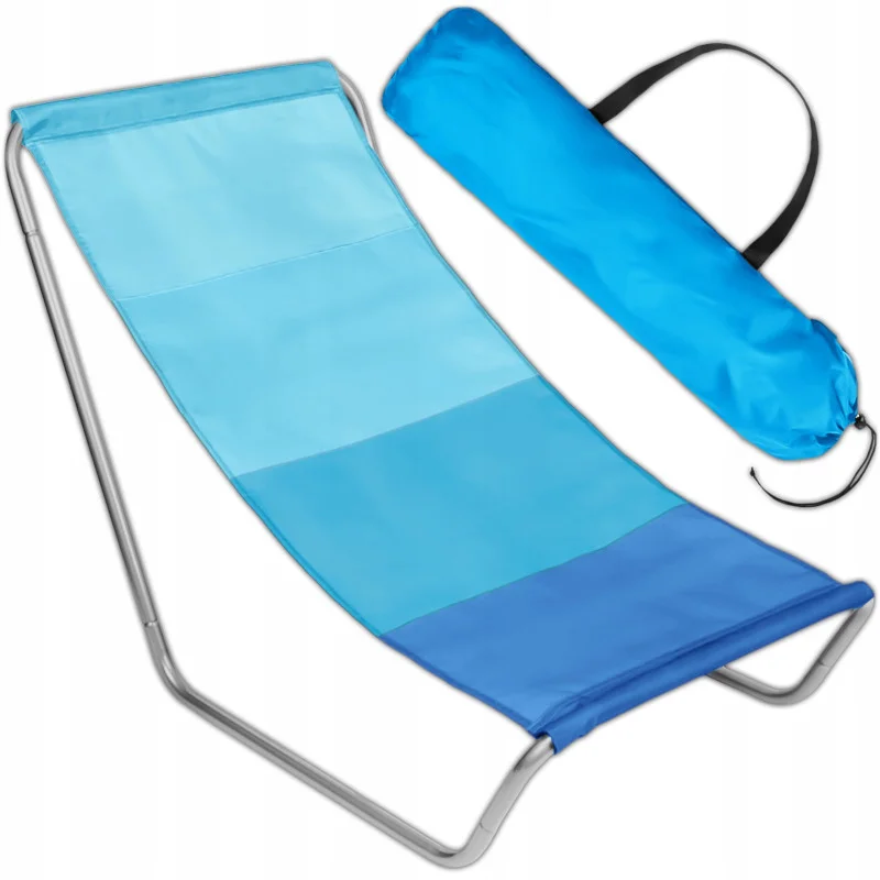 lezak-skladany-plazowy-fotel-ogrodowy-turystyczny-niebieski-z-pokrowcem Складаний шезлонг KRUMAD з сумкою синій KMDW35 - Зображення 1