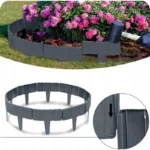 Садовий палісад для газону KRUMAN GARDEN PALISADE 250 см x 23 см ТЕМНО-СІРИЙ КАМІНЬ KMDW40 - Зображення 5