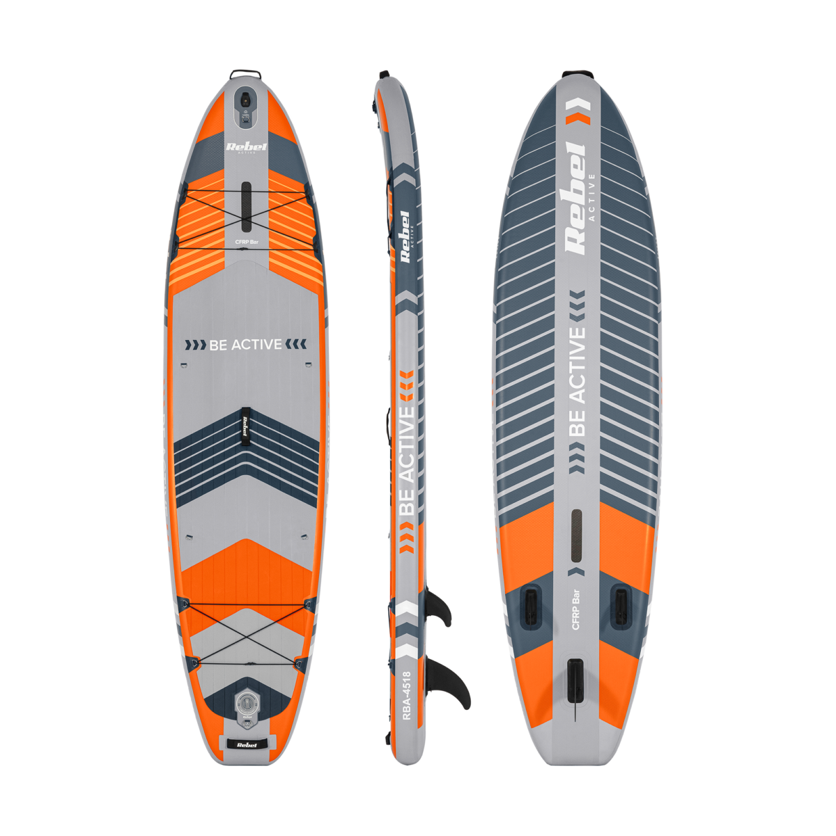 SUP-дошка REBEL ACTIVE PRO RBA-4518 335 см Оранжева - комплект - Зображення 2