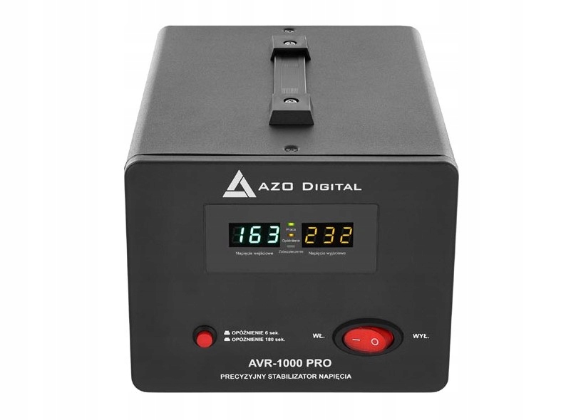 stabilizator-napiecia-avr-1000-pro-1000va-600w-sinus-stan-opakowania-oryginalne-1 Стабілізатор напруги AZO AVR-1000 PRO 1000VA / 600W - Зображення 1