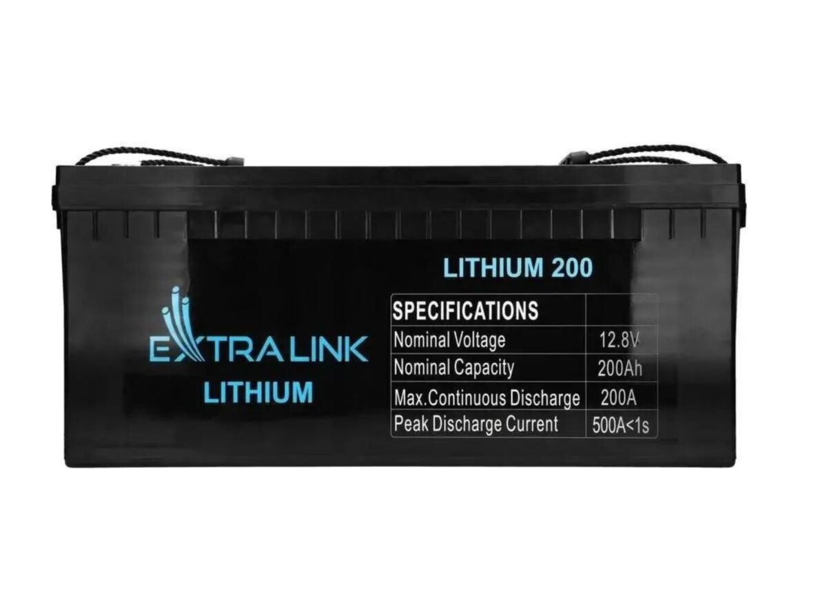 LiFePO4 акумулятор Extralink батарея для ДБЖ або інвертора 12.8V 200Ah